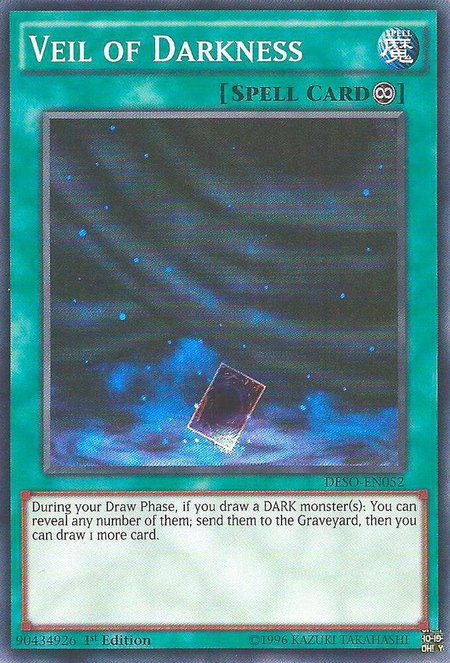 Veil of Darkness trading card from Destiny Soldiers Veil of Darkness - Destiny Soldiers YuGiOh trading card