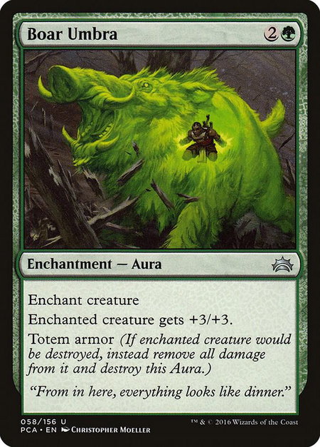 Boar Umbra - Planechase Anthology Magic: The Gathering trading card