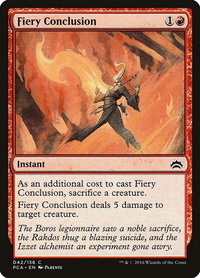 Fiery Conclusion - Planechase Anthology (PCA) #42 - Common Magic: The Gathering Trading Card