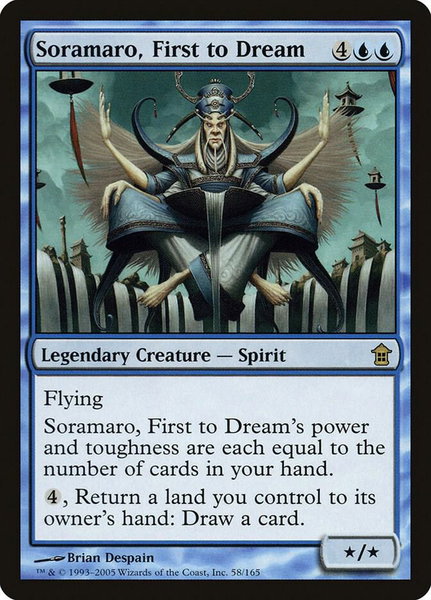 Soramaro, First to Dream trading card from Saviors of Kamigawa Soramaro, First to Dream - Saviors of Kamigawa Magic: The Gathering trading card