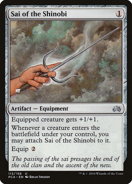 Sai of the Shinobi - Planechase Anthology Magic: The Gathering trading card