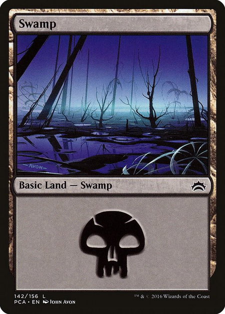 Swamp (142) - Planechase Anthology Magic: The Gathering trading card