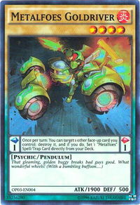 Metalfoes Goldriver - OTS Tournament Pack 3 (OP03) #OP03-EN004 - Super Rare YuGiOh Trading Card