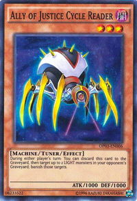Ally of Justice Cycle Reader - OTS Tournament Pack 3 (OP03) #OP03-EN006 - Super Rare YuGiOh Trading Card