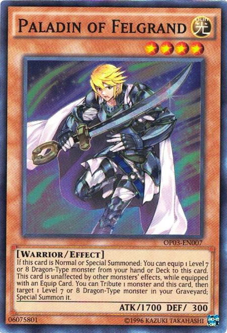 Paladin of Felgrand - OTS Tournament Pack 3 YuGiOh trading card