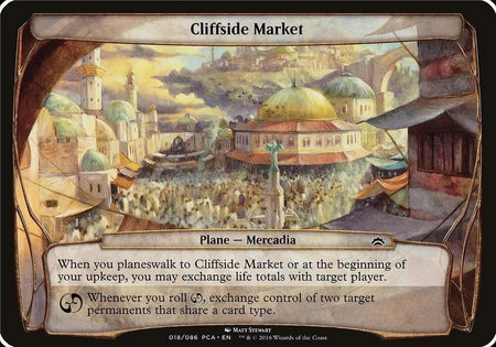 Cliffside Market (Planechase Anthology) - Oversize Cards Magic: The Gathering trading card