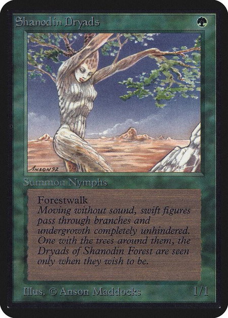 Shanodin Dryads - Alpha Edition Magic: The Gathering trading card