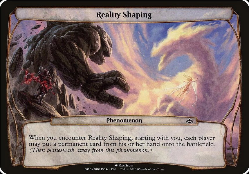 Reality Shaping (Planechase Anthology) trading card from Oversize Cards Reality Shaping (Planechase Anthology) - Oversize Cards Magic: The Gathering trading card