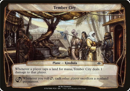 Tember City (Planechase Anthology) - Oversize Cards Magic: The Gathering trading card