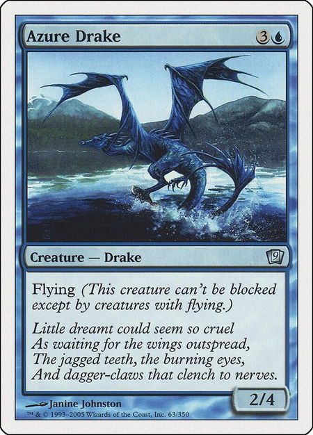 Azure Drake - 9th Edition Magic: The Gathering trading card