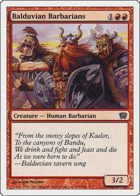 Balduvian Barbarians - 9th Edition Magic: The Gathering trading card