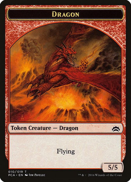 Dragon // Saproling Double-Sided Token - Planechase Anthology Magic: The Gathering trading card