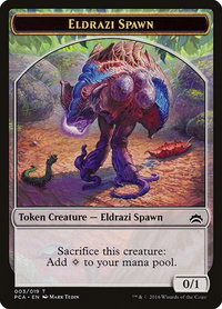 Eldrazi Spawn (003) // Eldrazi Double-Sided Token - Planechase Anthology (PCA) #3 // 1 - Token Magic: The Gathering Trading Card