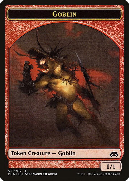 Goblin // Boar Double-Sided Token - Planechase Anthology Magic: The Gathering trading card