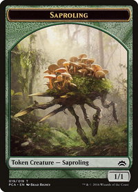 Saproling // Goblin Double-Sided Token - Planechase Anthology (PCA) #19 - Token Magic: The Gathering Trading Card