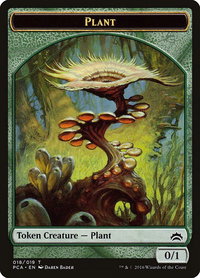 Plant // Ooze Double-Sided Token - Planechase Anthology (PCA) #18 - Token Magic: The Gathering Trading Card