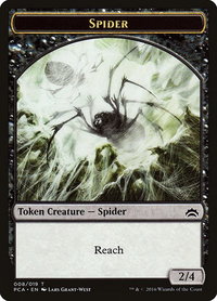 Spider // Saproling Double-Sided Token - Planechase Anthology (PCA) #8 - Token Magic: The Gathering Trading Card