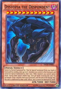 Dystopia the Despondent - Invasion: Vengeance (INOV) #INOV-ENSE1 - Super Rare YuGiOh Trading Card