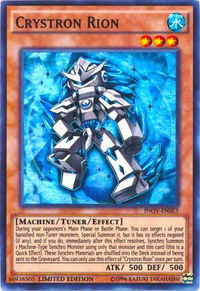Crystron Rion - Invasion: Vengeance (INOV) #INOV-ENSE3 - Super Rare YuGiOh Trading Card