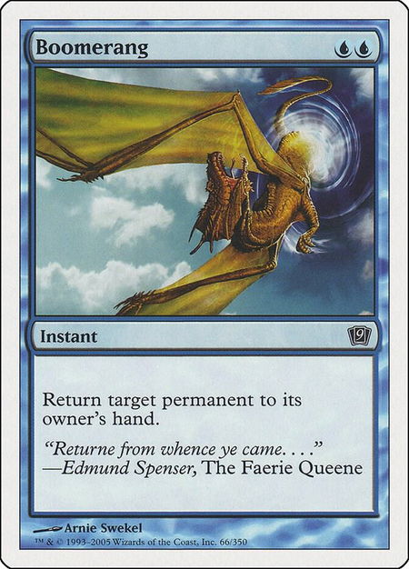 Boomerang - 9th Edition Magic: The Gathering trading card