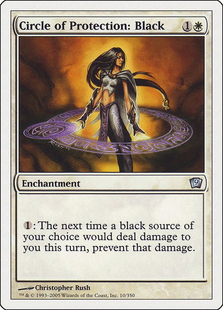 Circle of Protection: Black - 9th Edition Magic: The Gathering trading card