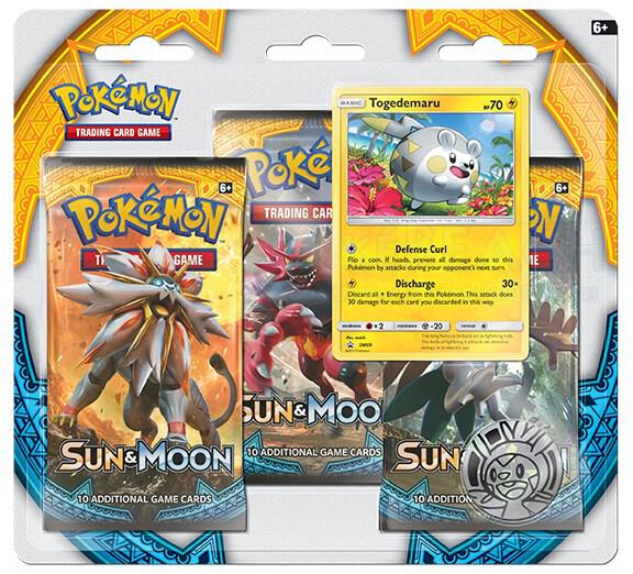 Sun & Moon Base Set 3 Pack Blister [Togedemaru] - SM Base Set Pokémon trading card