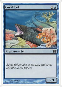 Coral Eel - 9th Edition (9ED) #S3 - Common Magic: The Gathering Trading Card