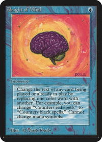 Sleight of Mind - Alpha Edition (LEA) #78 - Rare Magic: The Gathering Trading Card