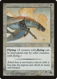 Armored Pegasus (Reminder Text) - Portal (POR) #6d - Common Magic: The Gathering Trading Card