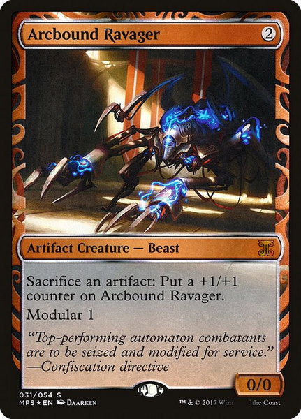Arcbound Ravager trading card from Masterpiece Series: Kaladesh Inventions Arcbound Ravager - Masterpiece Series: Kaladesh Inventions Magic: The Gathering trading card