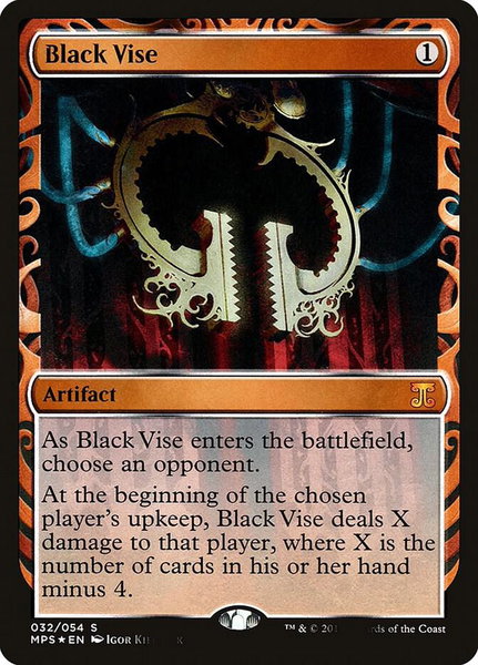 Black Vise trading card from Masterpiece Series: Kaladesh Inventions Black Vise - Masterpiece Series: Kaladesh Inventions Magic: The Gathering trading card