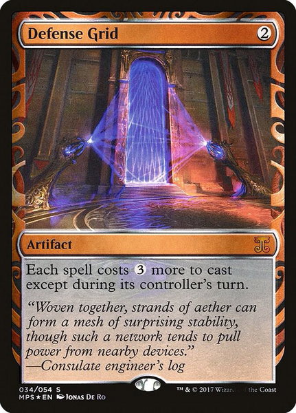 Defense Grid trading card from Masterpiece Series: Kaladesh Inventions Defense Grid - Masterpiece Series: Kaladesh Inventions Magic: The Gathering trading card