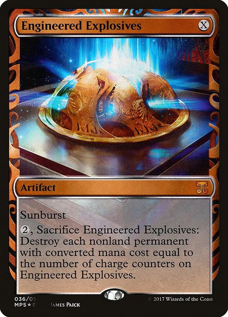 Engineered Explosives trading card from Masterpiece Series: Kaladesh Inventions Engineered Explosives - Masterpiece Series: Kaladesh Inventions Magic: The Gathering trading card