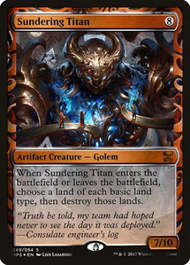 Sundering Titan - Masterpiece Series: Kaladesh Inventions (MPS) #49 - Mythic Rare Magic: The Gathering Trading Card