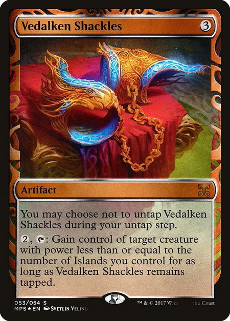 Vedalken Shackles - Masterpiece Series: Kaladesh Inventions Magic: The Gathering trading card