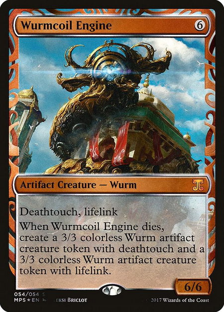 Wurmcoil Engine trading card from Masterpiece Series: Kaladesh Inventions Wurmcoil Engine - Masterpiece Series: Kaladesh Inventions Magic: The Gathering trading card