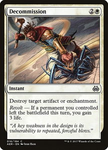 Decommission - Aether Revolt (AER) #16 - Common Magic: The Gathering Trading Card