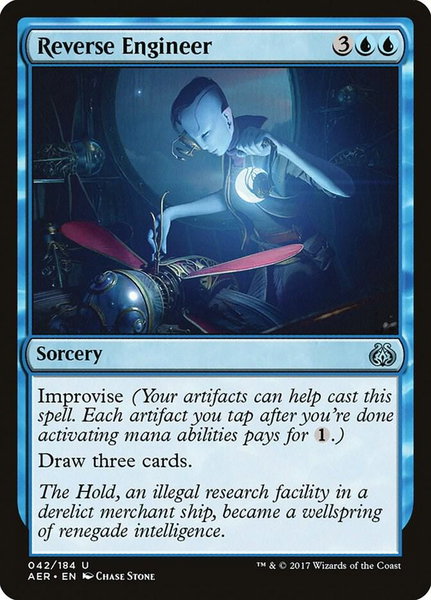 Reverse Engineer trading card from Aether Revolt Reverse Engineer - Aether Revolt Magic: The Gathering trading card