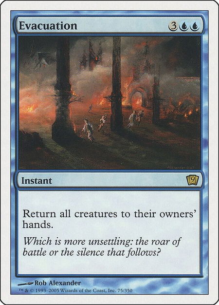 Evacuation - 9th Edition Magic: The Gathering trading card