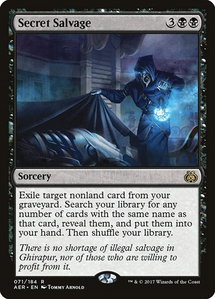 Secret Salvage - Aether Revolt (AER) #71 - Rare Magic: The Gathering Trading Card