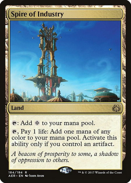Spire of Industry - Aether Revolt Magic: The Gathering trading card