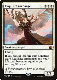 Exquisite Archangel - Aether Revolt (AER) #18 - Mythic Magic: The Gathering Trading Card