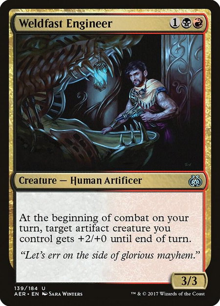 Weldfast Engineer - Aether Revolt Magic: The Gathering trading card