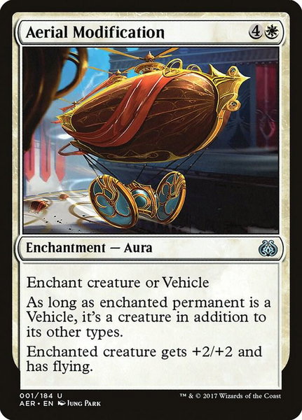 Aerial Modification - Aether Revolt Magic: The Gathering trading card