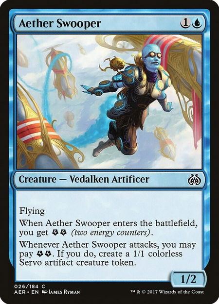 Aether Swooper trading card from Aether Revolt Aether Swooper - Aether Revolt Magic: The Gathering trading card