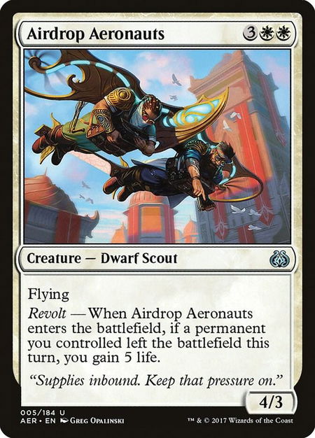 Airdrop Aeronauts - Aether Revolt Magic: The Gathering trading card