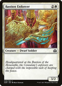 Bastion Enforcer - Aether Revolt (AER) #8 - Common Magic: The Gathering Trading Card