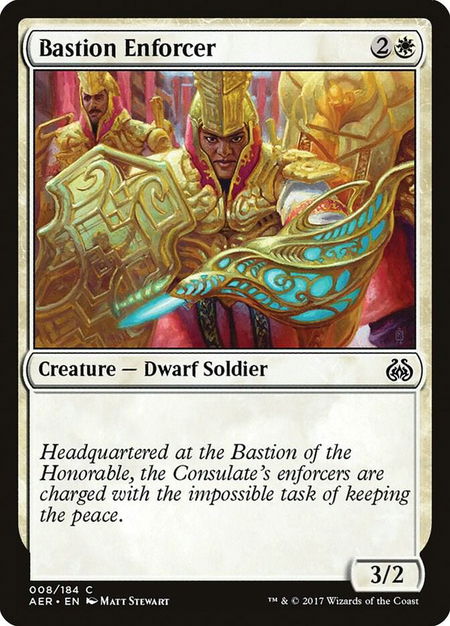 Bastion Enforcer - Aether Revolt Magic: The Gathering trading card