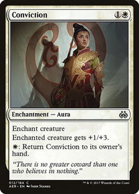Conviction - Aether Revolt (AER) #12 - Common Magic: The Gathering Trading Card