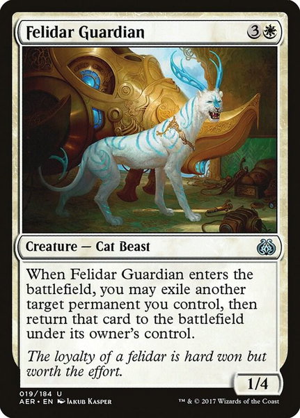 Felidar Guardian - Aether Revolt Magic: The Gathering trading card